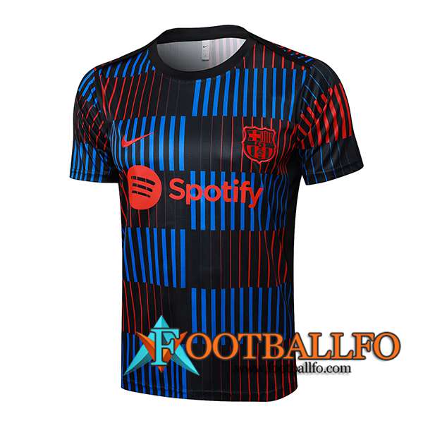 Camiseta Entrenamiento FC Barcelona Negro/Azul/Rojo 2024/2025 -03