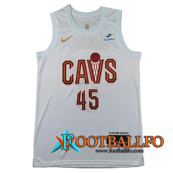 Camisetas NBA Cleveland Cavaliers (MITCHELL #45) 2024/25 Blanco/Rojo