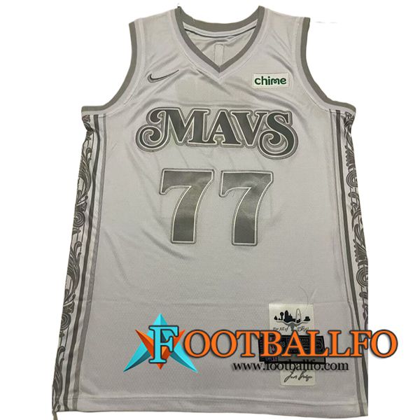 Camisetas NBA Dallas Mavericks (DONČIĆ #77) 2024/25 Blanco/Gris