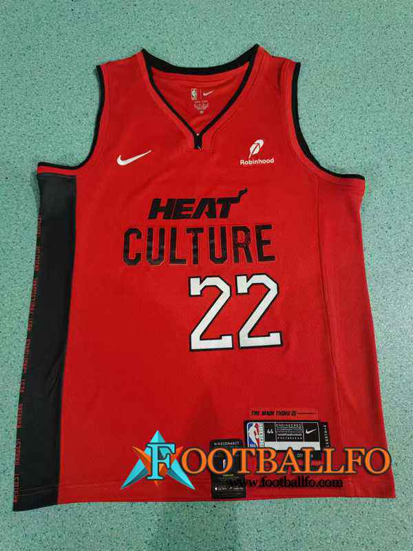 Camisetas NBA Miami Heat (BUTLER #22) 2024/25 Rojo/Negro