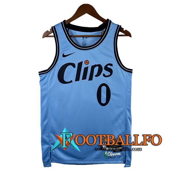 Camisetas NBA Los Angeles Clippers (WESTBROOK #0) 2024/25 Azul/Negro