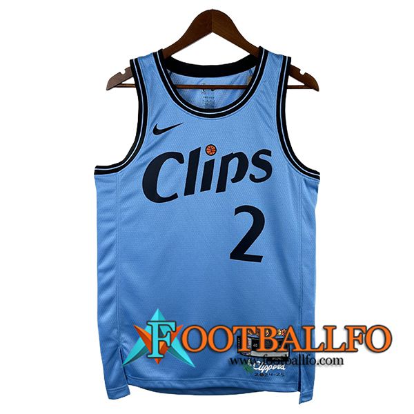 Camisetas NBA Los Angeles Clippers (LEONARD #2) 2024/25 Azul/Negro