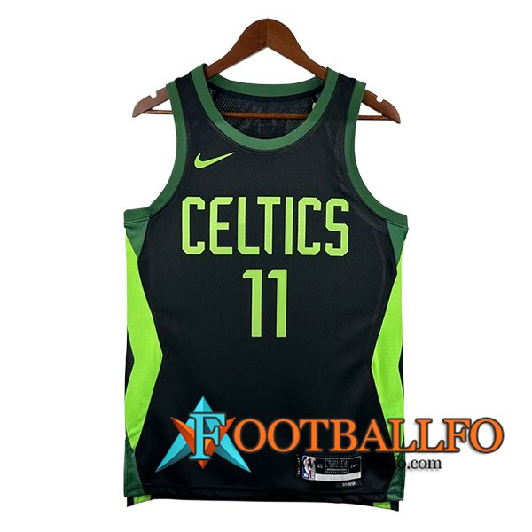 Camisetas NBA Boston Celtics (IRVING #11) 2024/25 Negro/Verde -02