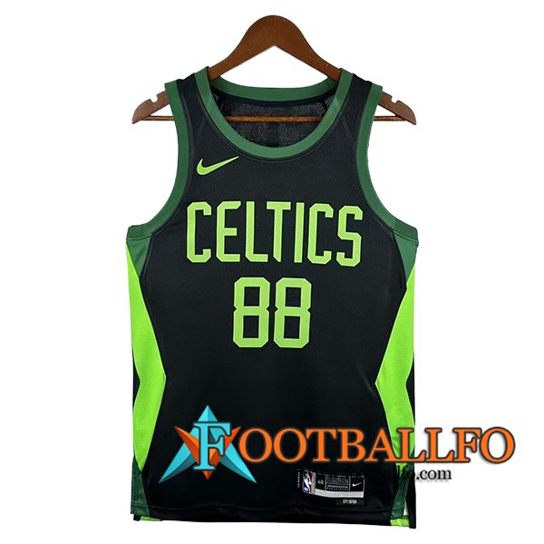 Camisetas NBA Boston Celtics (QUETA #88) 2024/25 Negro/Verde