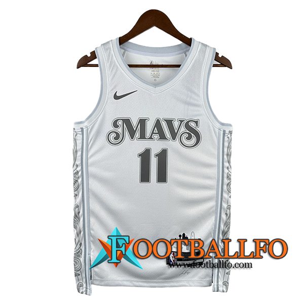 Camisetas NBA Dallas Mavericks (IRVING #11) 2024/25 Blanco/Gris -02