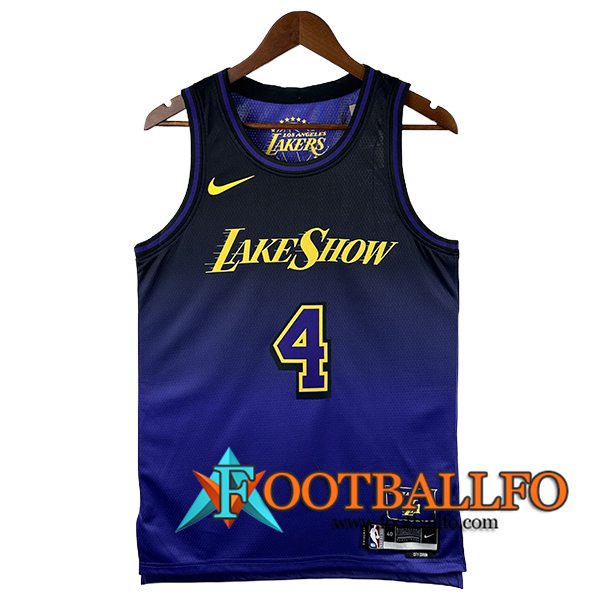 Camisetas NBA Los Angeles Lakers (KNECHT #4) 2024/25 Violeta/Negro