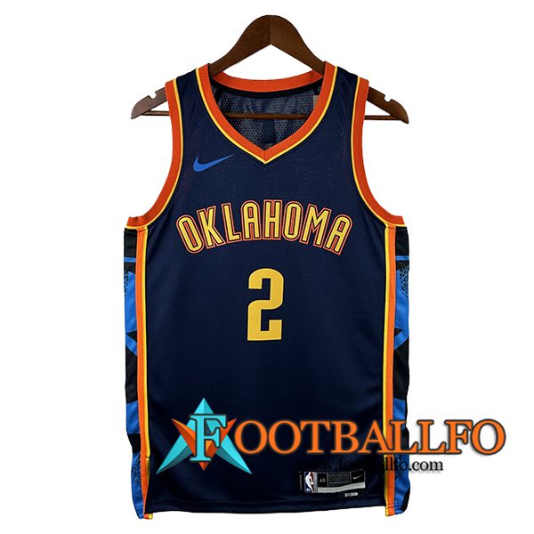 Camisetas NBA Oklahoma City Thunder (GILGEOUS-ALEXANDER #2) 2024/25 Azul/Naranja