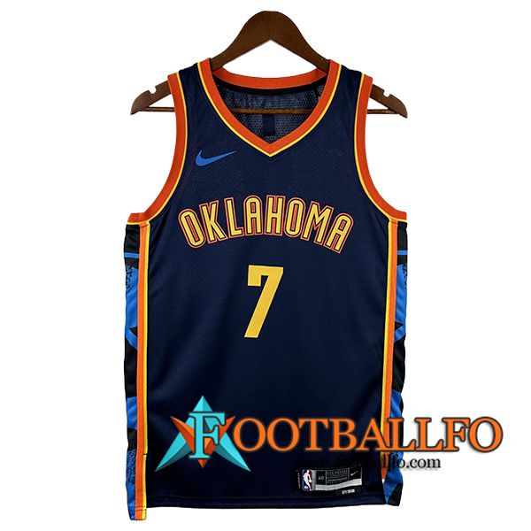 Camisetas NBA Oklahoma City Thunder (NHOLMGREN #7) 2024/25 Azul/Naranja