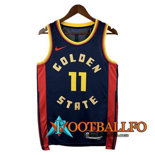 Camisetas NBA Golden State Warriors (THOMPSON #11) 2024/25 Negro/Rojo/Amarillo