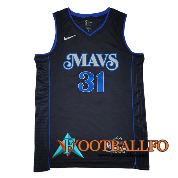 Camisetas NBA Dallas Mavericks (THOMPSON #31) 2024/25 Negro/Azul