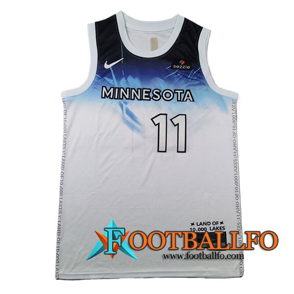 Camisetas NBA Minnesota Timberwolves (REID #11) 2024/25 Blanco/Azul -04