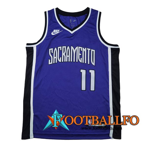 Camisetas NBA Sacramento Kings (SABONIS #11) 2024/25 Violeta/Negro/Blanco -02