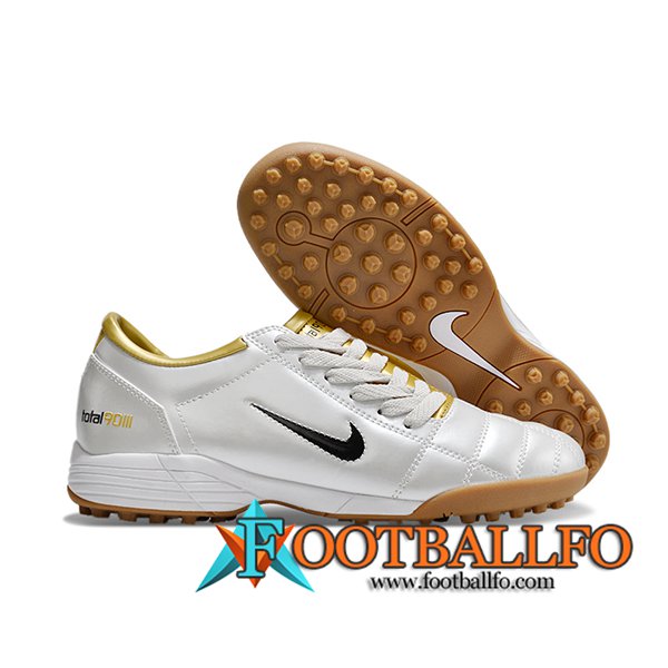 Nike Botas De Fútbol T90 TF Blanco/Amarillo