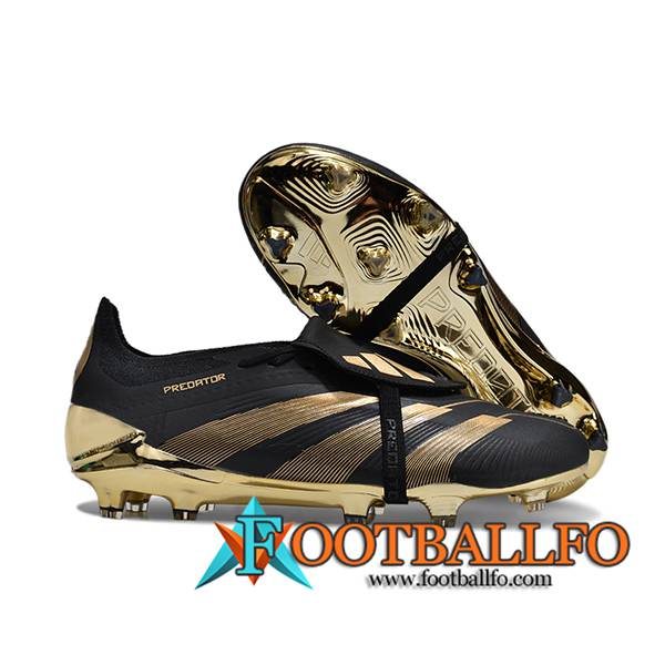 Adidas Botas De Fútbol Predator Elite Tongue FG Negro/Amarillo -04