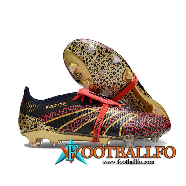 Adidas Botas De Fútbol Predator Elite Tongue FG Negro/Amarillo/Rojo