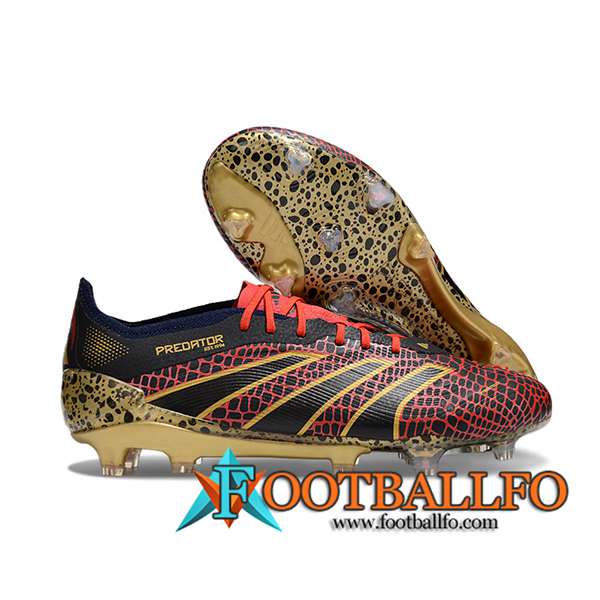 Adidas Botas De Fútbol Predator Elite FG Negro/Amarillo/Rojo