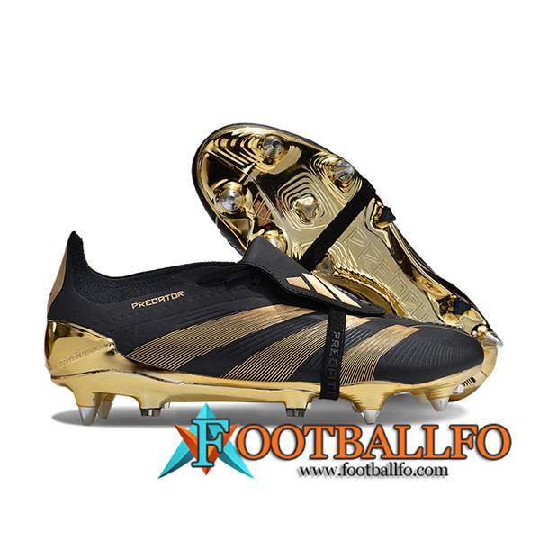 Adidas Botas De Fútbol Predator Elite Tongue SG Negro/Amarillo