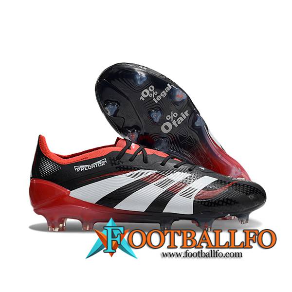 Adidas Botas De Fútbol 25 Predator Elite FG Negro/Rojo/Blanco