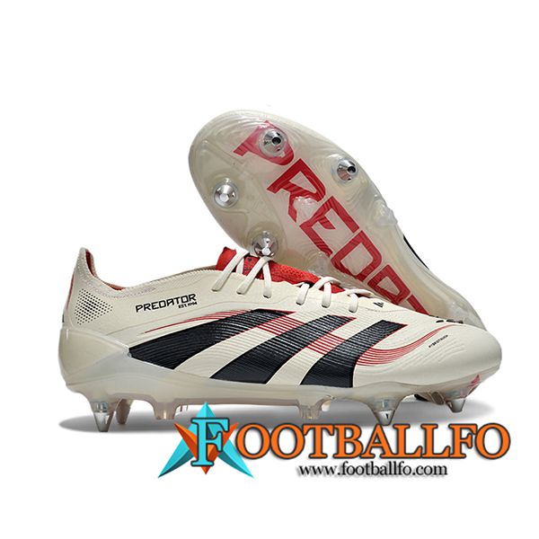 Adidas Botas De Fútbol 25 Predator Elite SG Blanco/Negro/Rojo