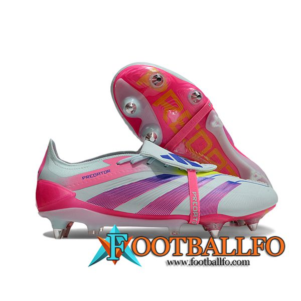 Adidas Botas De Fútbol Predator Elite Tongue SG Gris/Rosa