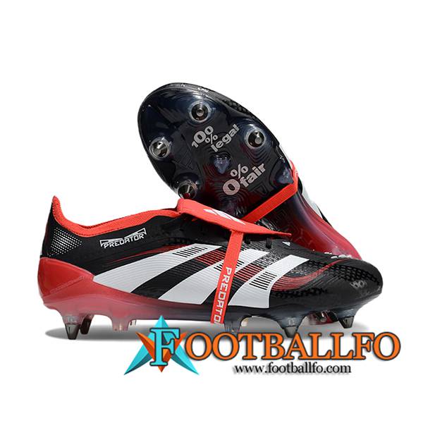 Adidas Botas De Fútbol 25 Predator Elite Tongue SG Negro/Naranja/Blanco