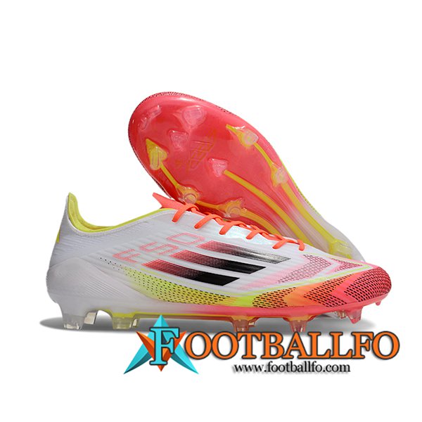 Adidas Botas De Fútbol F50 ELITE FG Blanco/Amarillo/Naranja/Negro