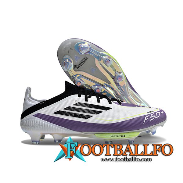 Adidas Botas De Fútbol F50+.1 FG Blanco/Violeta/Negro