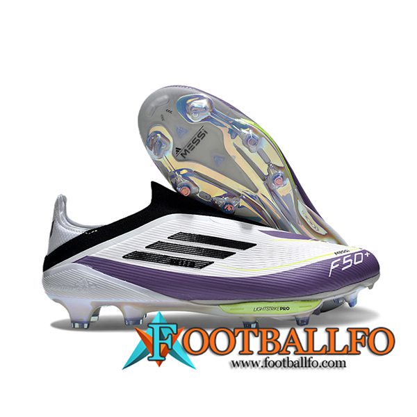 Adidas Botas De Fútbol F50+ FG Blanco/Violeta/Negro