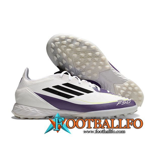 Adidas Botas De Fútbol F50 PRO TF Blanco/Violeta/Negro