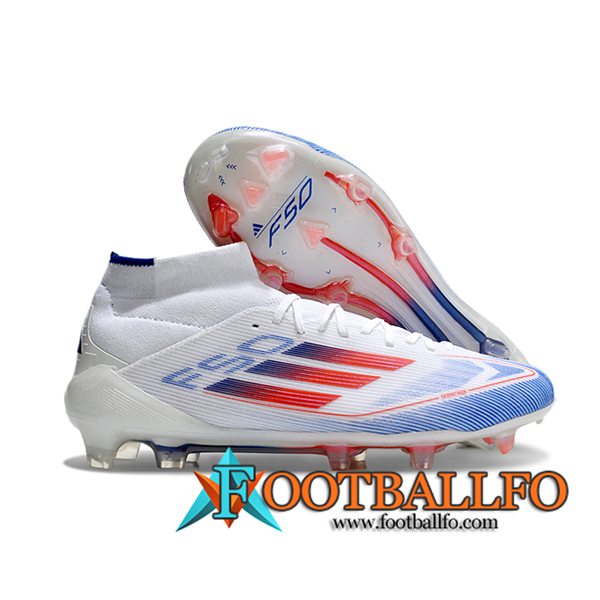 Adidas Botas De Fútbol F50 ELITE MID FG W Blanco/Naranja/Azul