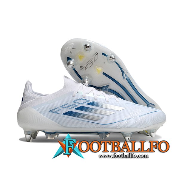 Adidas Botas De Fútbol F50 Elite SG Blanco/Azul