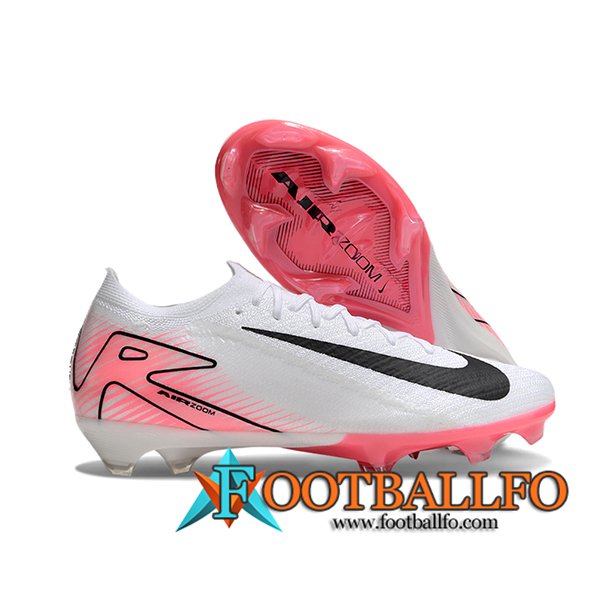 Nike Botas De Fútbol AIR Zoom Mercurial Vapor 16 Elite XXV FG Blanco/Rosa/Negro