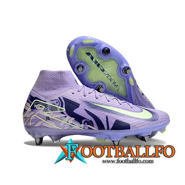 Nike Botas De Fútbol Air Zoom Mercurial Superfly IIX Elite SG Violeta/Verde