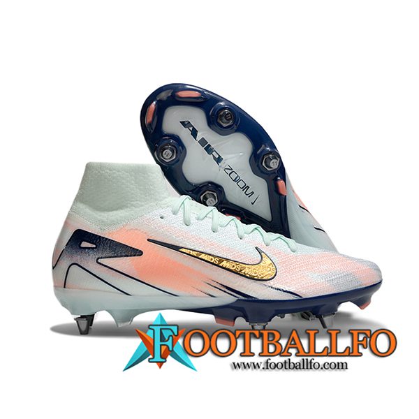 Nike Botas De Fútbol Air Zoom Mercurial Superfly IIX Elite SG Gris/Azul/Naranja