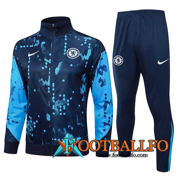 Chandal Equipos De Futbol Chaquetas FC Chelsea Azul Oscuro 2024/2025