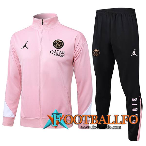 Chandal Equipos De Futbol Chaquetas PSG Rosa/Blanco 2024/2025