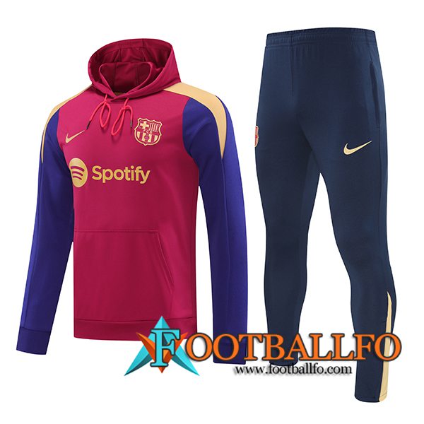 Chaqueta Con Capucha Chandal Rompevientos FC Barcelona Rojo/Azul/Amarillo 2024/2025