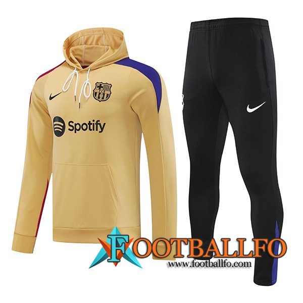 Chaqueta Con Capucha Chandal Rompevientos FC Barcelona Amarillo/Azul/Rojo 2024/2025 -02