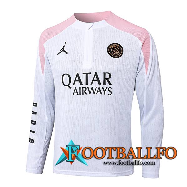 Sudadera De Entrenamiento PSG Blanco/Rosa 2024/2025