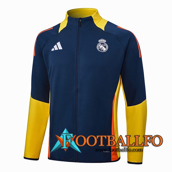 Chaquetas Futbol Real Madrid Azul/Amarillo/Naranja 2024/2025