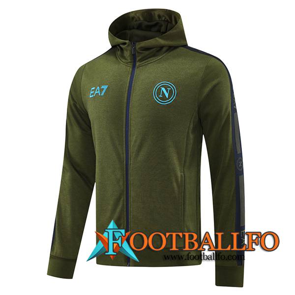 Chaqueta Con Capucha SSC Napoli Verde/Azul 2024/2025