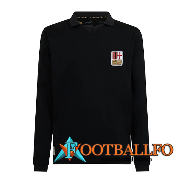 Nueva Camisetas De Futbol AC Milan 125th Anniversary Manga Largas Negro 2024/2025