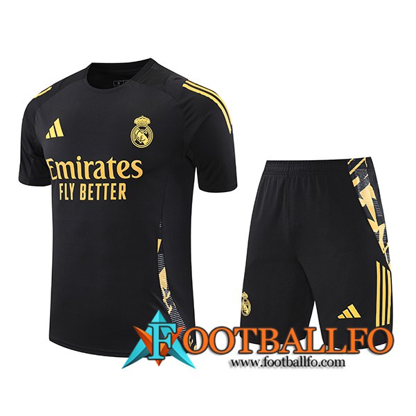 Camiseta Entrenamiento Real Madrid Negro/Amarillo 2024/2025 -03