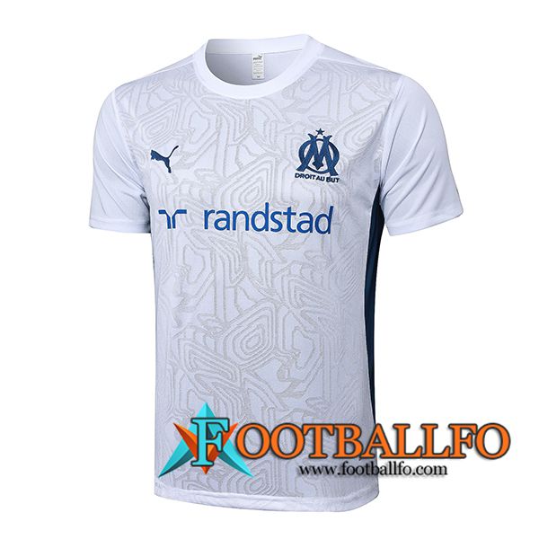 Camiseta Entrenamiento Marsella Blanco/Azul 2024/2025