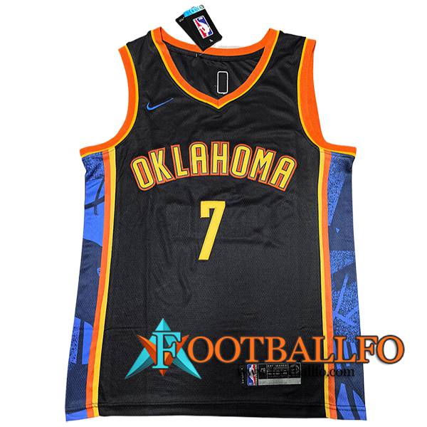 Camisetas Oklahoma City Thunder (HOLMGREN #7) 2024/25 Azul/Naranja -02