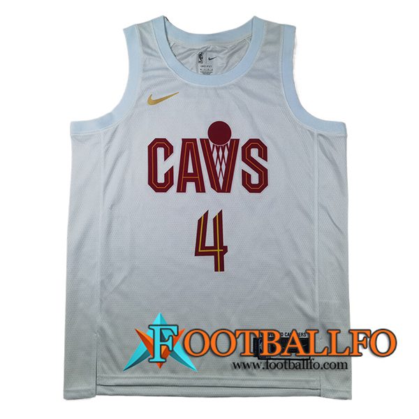 Camisetas Cleveland Cavaliers (MOBLEY #4) 2024/25 Blanco/Rojo