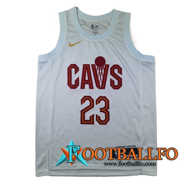 Camisetas Cleveland Cavaliers (JAMES #23) 2024/25 Blanco/Rojo -02