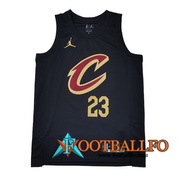 Camisetas Cleveland Cavaliers (JAMES #23) 2024/25 Negro/Amarillo