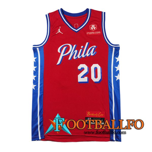 Camisetas Philadelphia 76ers (McCAIN #20) 2024/25 Rojo/Azul