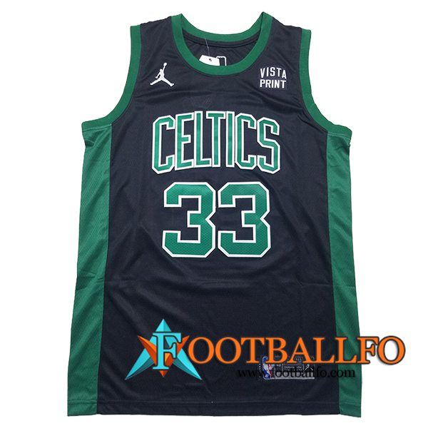 Camisetas Boston Celtics (BIRD #33) 2024/25 Negro/Verde -02